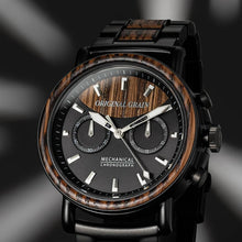 画像をギャラリービューアに読み込む, Alterra Chronograph Mechanical 44mm - Charred Whiskey Black