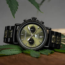 画像をギャラリービューアに読み込む, Alterra Chronograph 44mm - 420 Hemp Edition|ORIGINAL GRAIN × BOB MARLEY