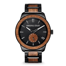 画像をギャラリービューアに読み込む, Barrel 46mm - Sapele Black/24HR WOOD SUBDIAL