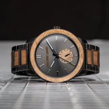 画像をギャラリービューアに読み込む, Barrel 46mm - Hawaiian Koa Stonewashed Steel/24HR WOOD SUBDIAL