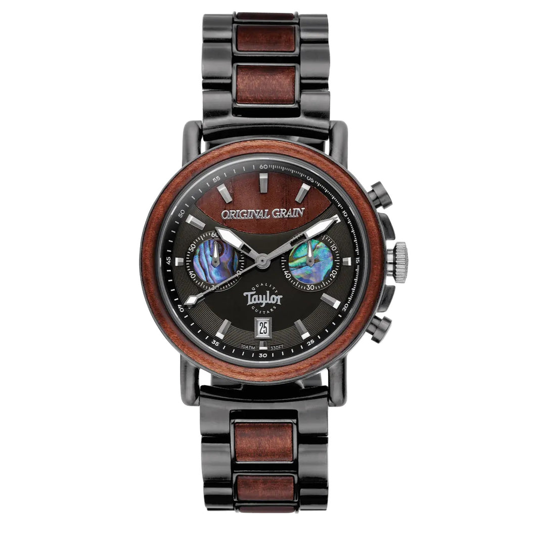 Alterra Chronograph 44mm - ORIGINAL GRAIN × TAYLOR GUITARS｜Urban Ash Gunmetal