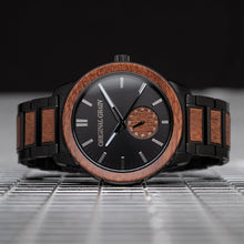 画像をギャラリービューアに読み込む, Barrel 46mm - Sapele Black/24HR WOOD SUBDIAL
